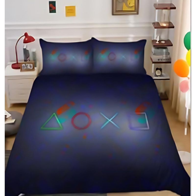 Playstation button Icons Creative Fashionable Unique Design Bed & Pillow Sheet