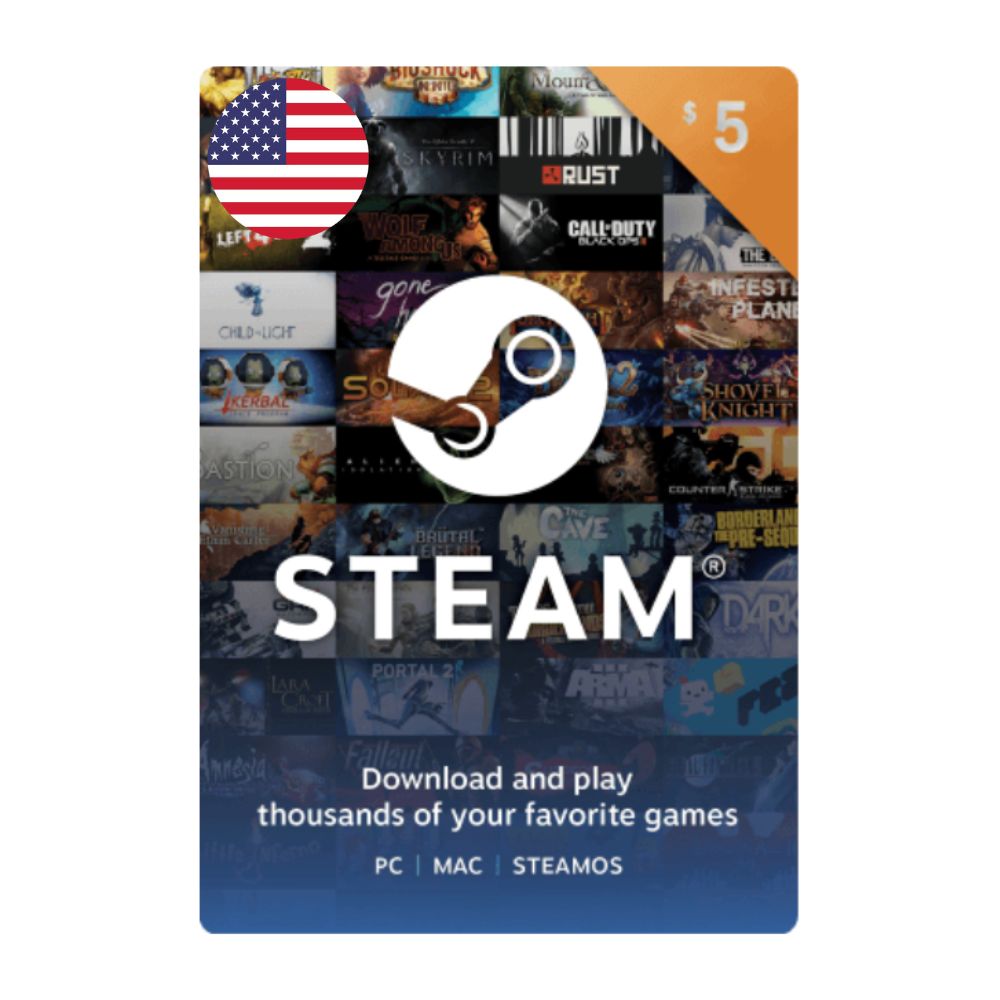 Steam Gift Card 5$ - USA (Send By SMS)