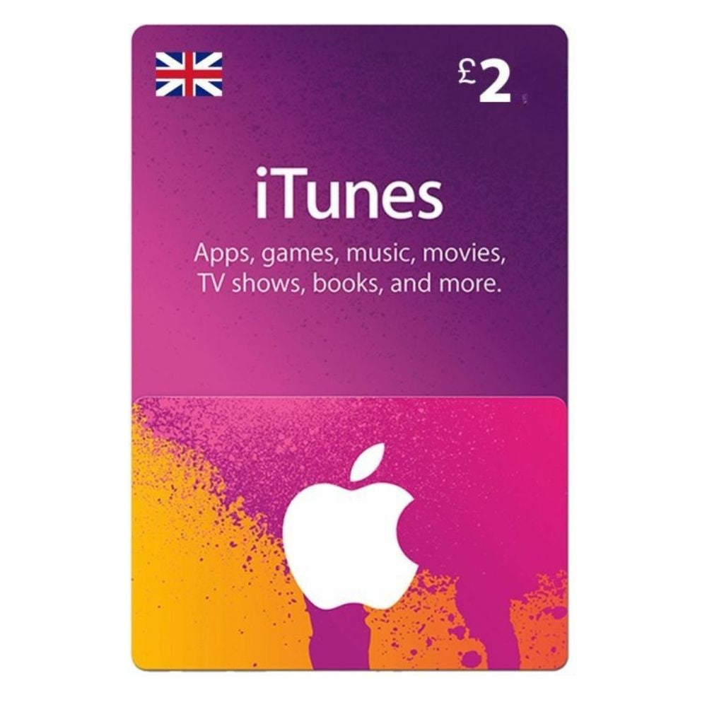 بطاقة هدايا آبل آيتونز بقيمة 2 جنيه إسترليني – المملكة المتحدة (يتم الإرسال عبر SMS)