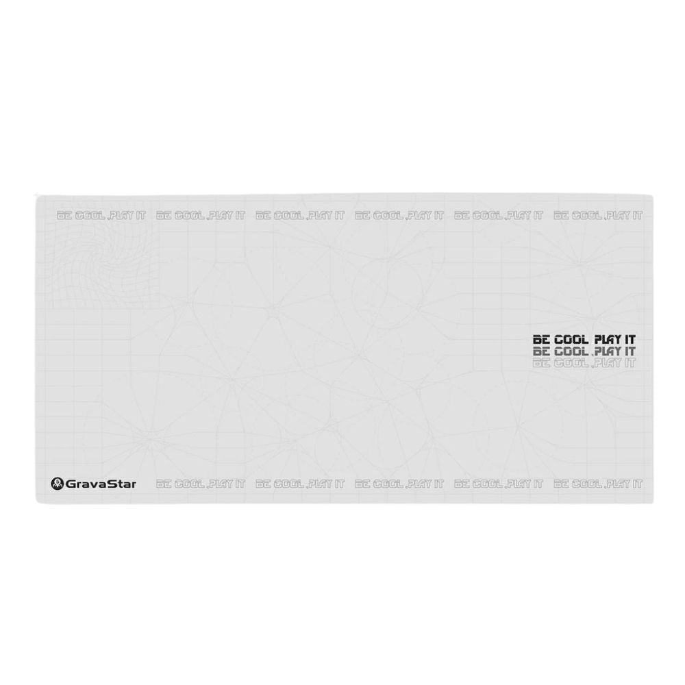 GravaStar 80x40 CM Gaming Waterproof Non Slip Mouse pad - White