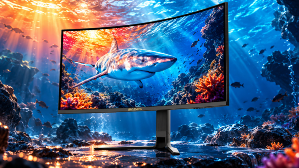 Sades BL-Shark 34" WQHD (3440x1440) 200Hz Refresh Rate, 0.3 Response Time, HDMI 2.1, VA Curved Gaming Monitor - Black