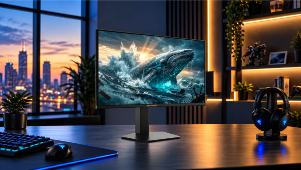 Sades Gray Whale SA-F05Q27 27" QD OLED QHD (2560×1440), 280Hz Refresh Rate, 0.03ms Response time, HDMI 2.1, HDR True Black 400 & Adaptive Sync, QD OLED Panel Flat Gaming Monitor - Black