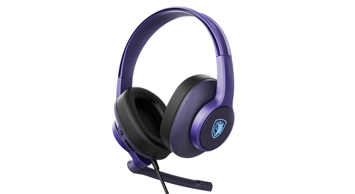 Sades Upower Wired Gaming Headset - Purple (SA-703)