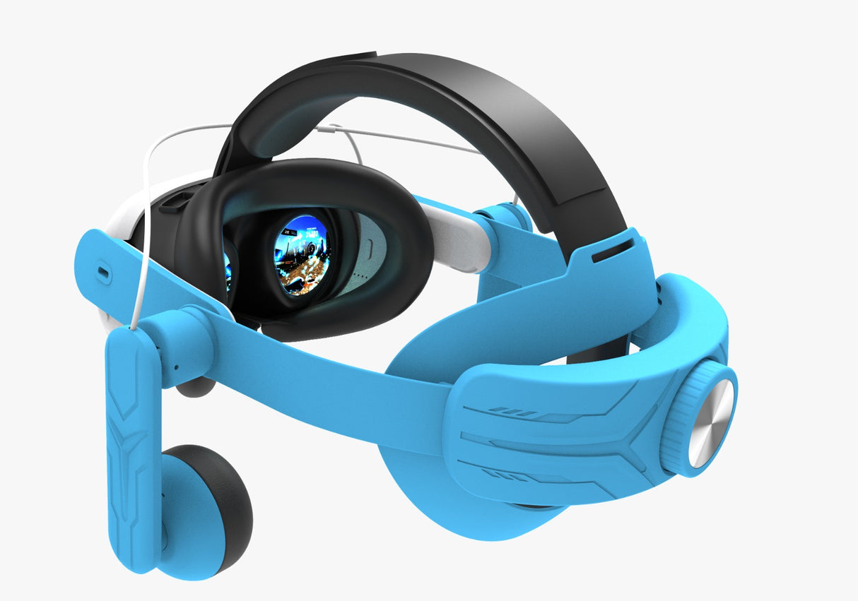 Gamax Meta Quest 3 Head Strap With Headphones - Blue