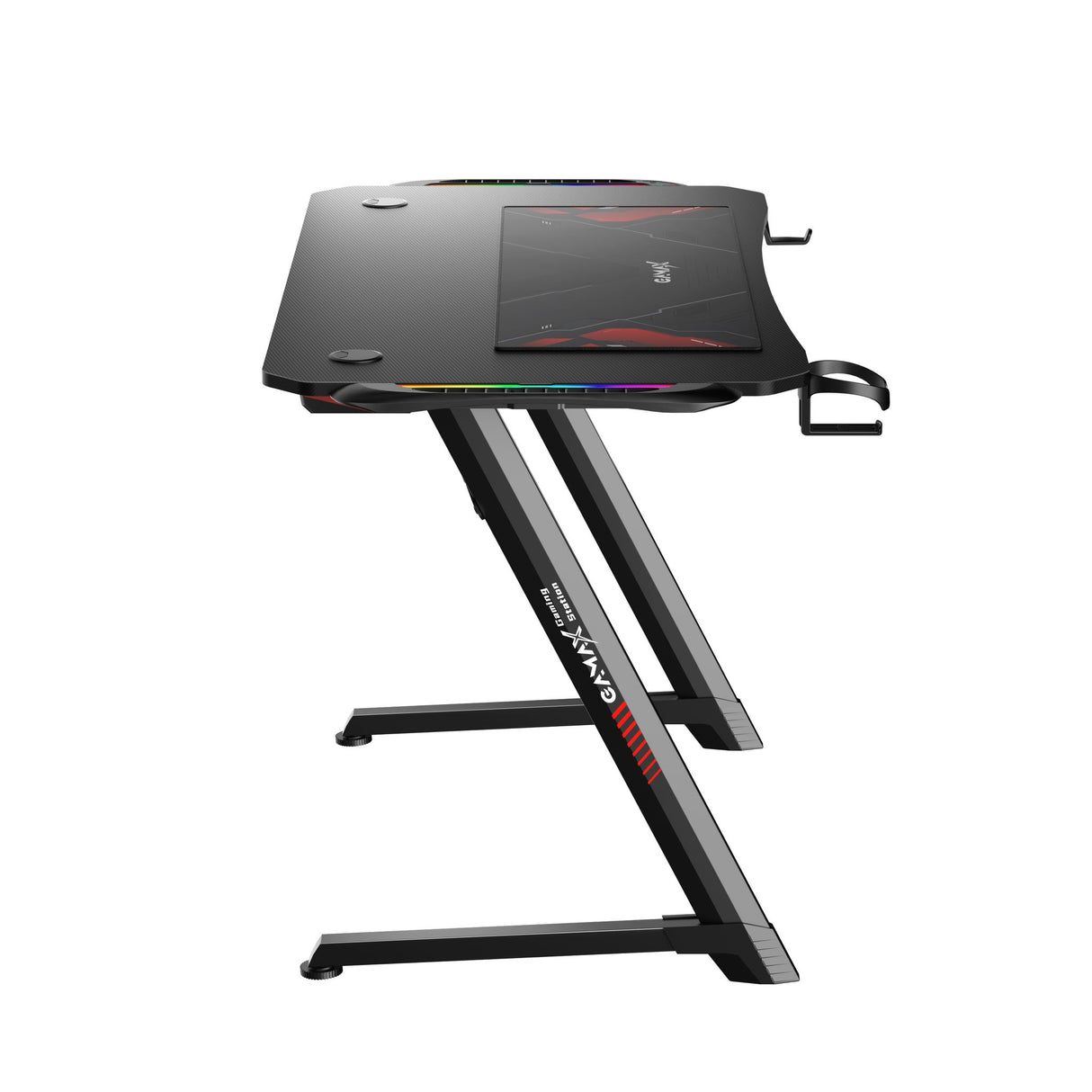 Setup Bundle:Pc Core i5-12400F,RTX 5060,16GB Sades Monitor 24",FHD,200Hz,0.5ms,HDMI 2.1,VA, Gaming Table 120*60*75cm with RGB Light with Gamax Gaming Chair Model 1-LT001L (White)