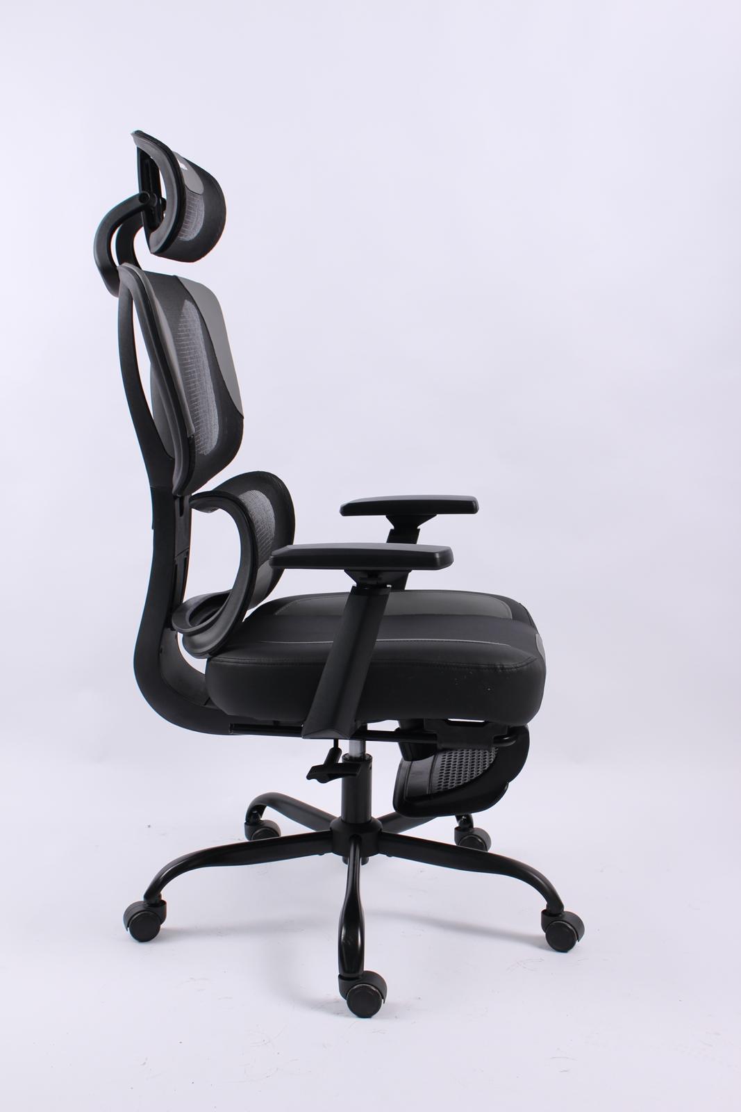 BLACK BULL Mesh Office and Gaming Chair With Footrest , Adjustable Headrest Up & Down with 3D armrest ( Installation not included )