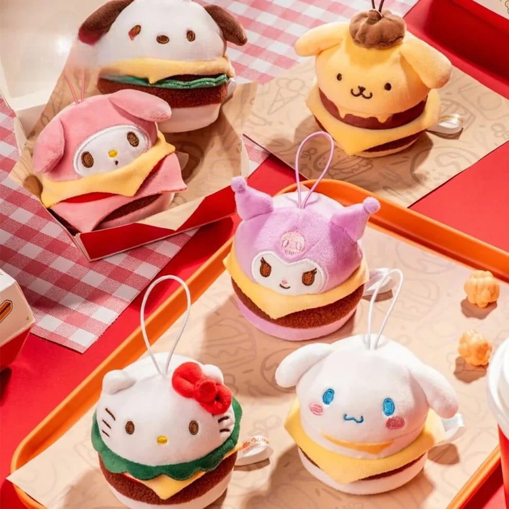 Sanrio characters Burger Series Plush Relaxing Toy (Blind Box) selling per piece - 25MR-002 Selling per Piece