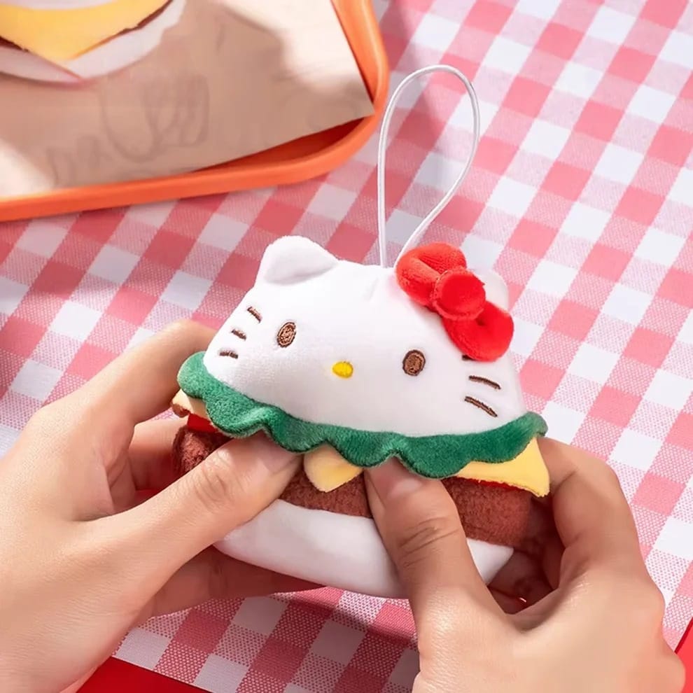 Sanrio characters Burger Series Plush Relaxing Toy (Blind Box) selling per piece - 25MR-002 Selling per Piece