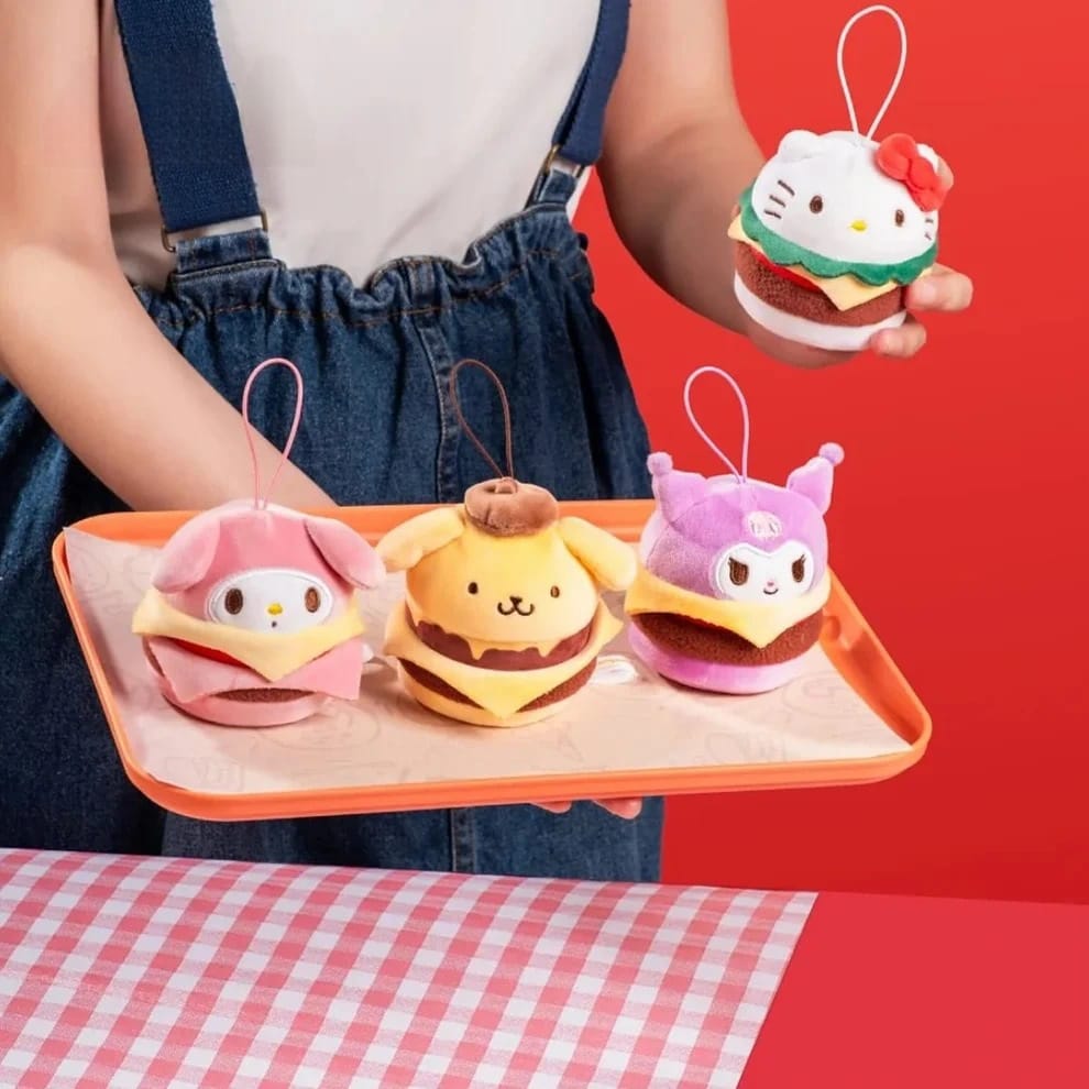 Sanrio characters Burger Series Plush Relaxing Toy (Blind Box) selling per piece - 25MR-002 Selling per Piece