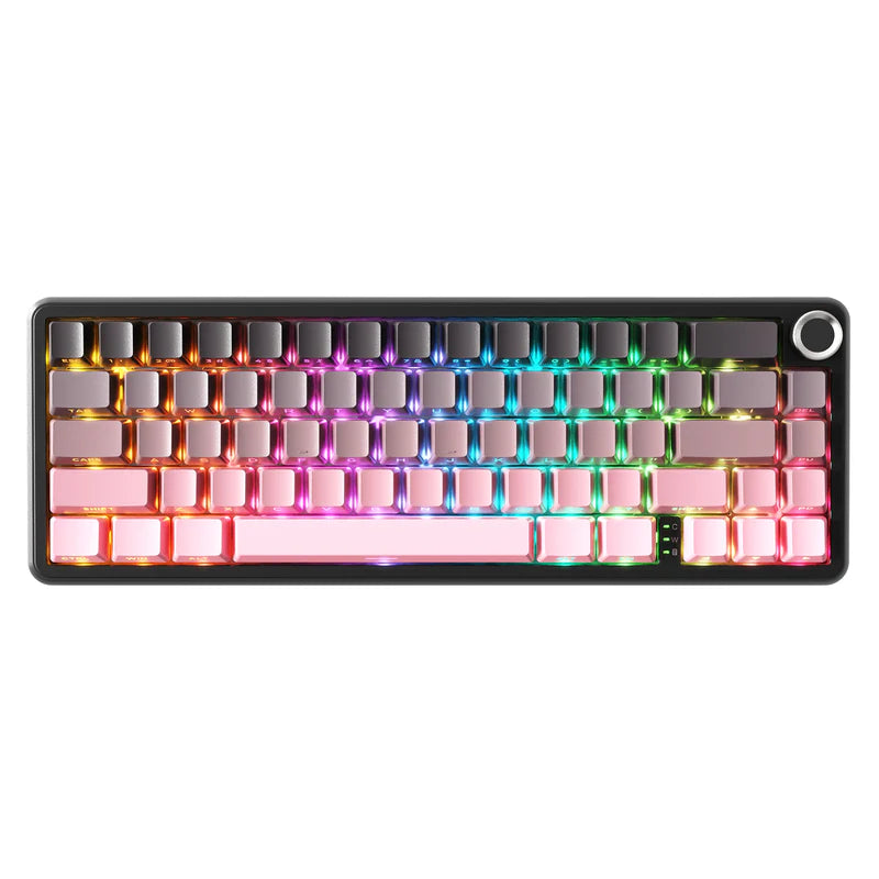ATTACK SHARK X66 60% Wireless Mechanical Keyboard with Side Printed PBT Keycaps - Pink Blackberry