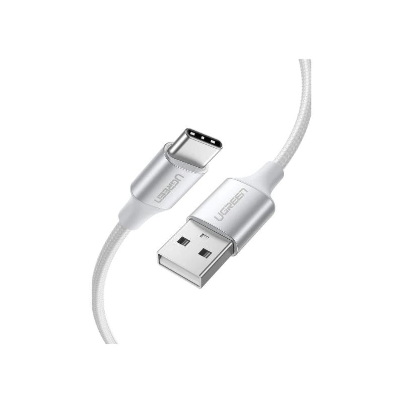 UGREEN USB-A 2.0 to USB-C Cable Nickel Plating 1.5m (White) 18W
