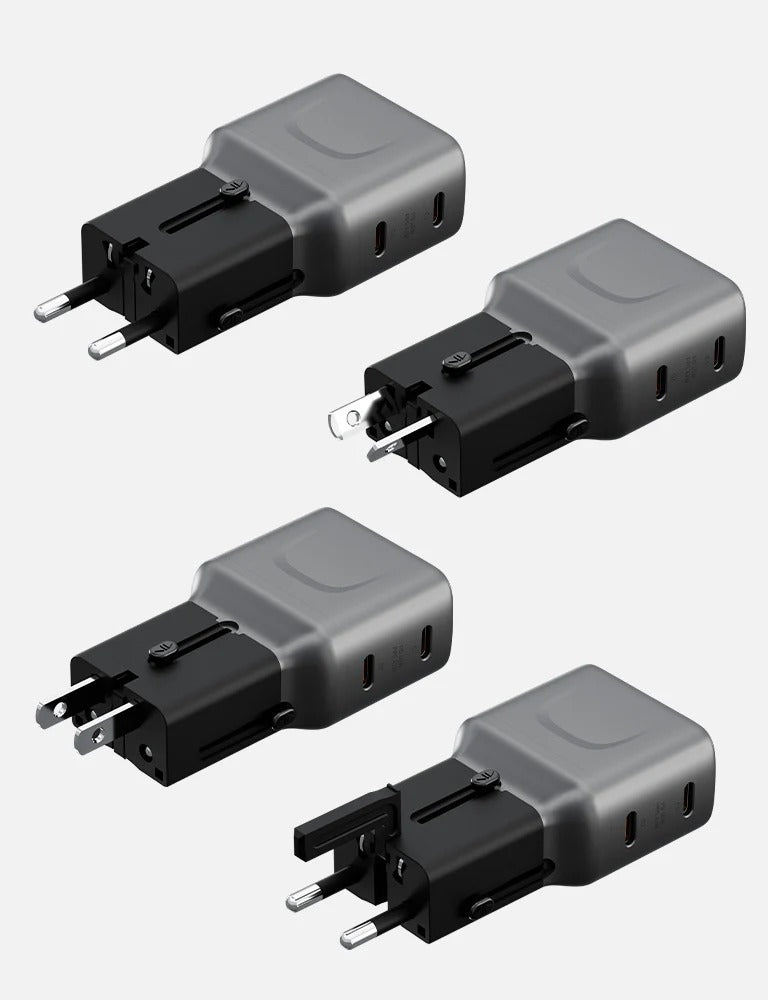 ENERGEA TRAVELGO ADAPTER 45, 2C 45W - GUNMETAL