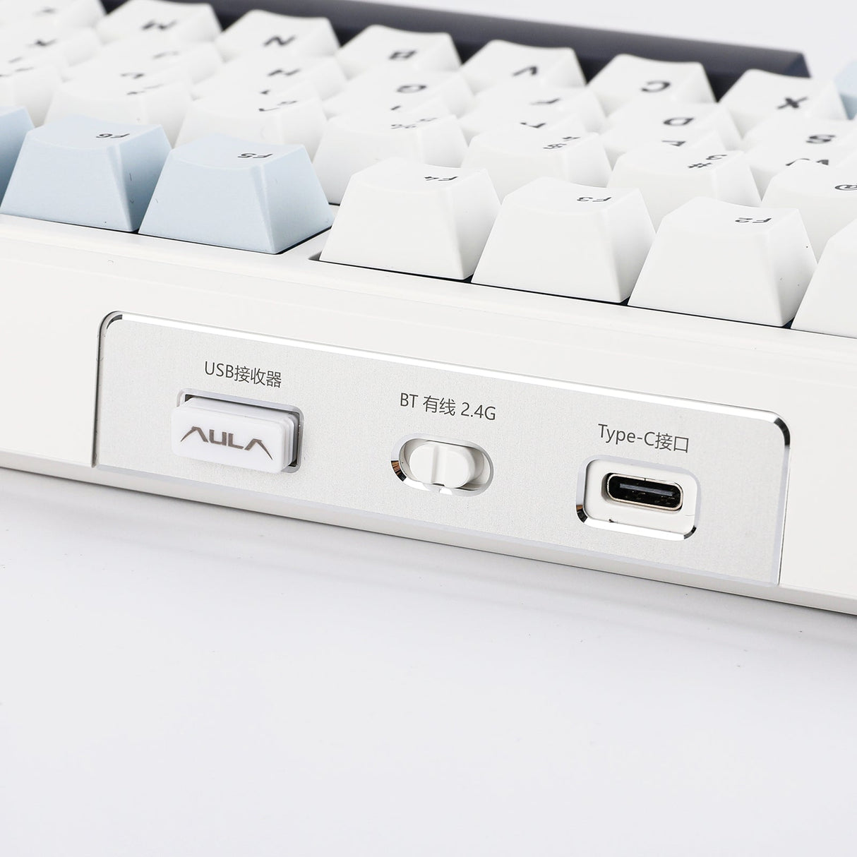 AULA F99 98% Gasket-Mounted Hot-Swappable Wireless Mechanical Keyboard Reaper switch - Blue White Black