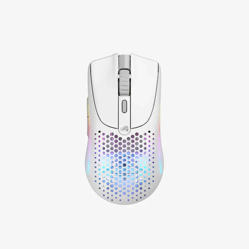 Glorious Model O2 Mini Wireless Ultralight Ambidextrous RGB Gaming Mouse 57G - White