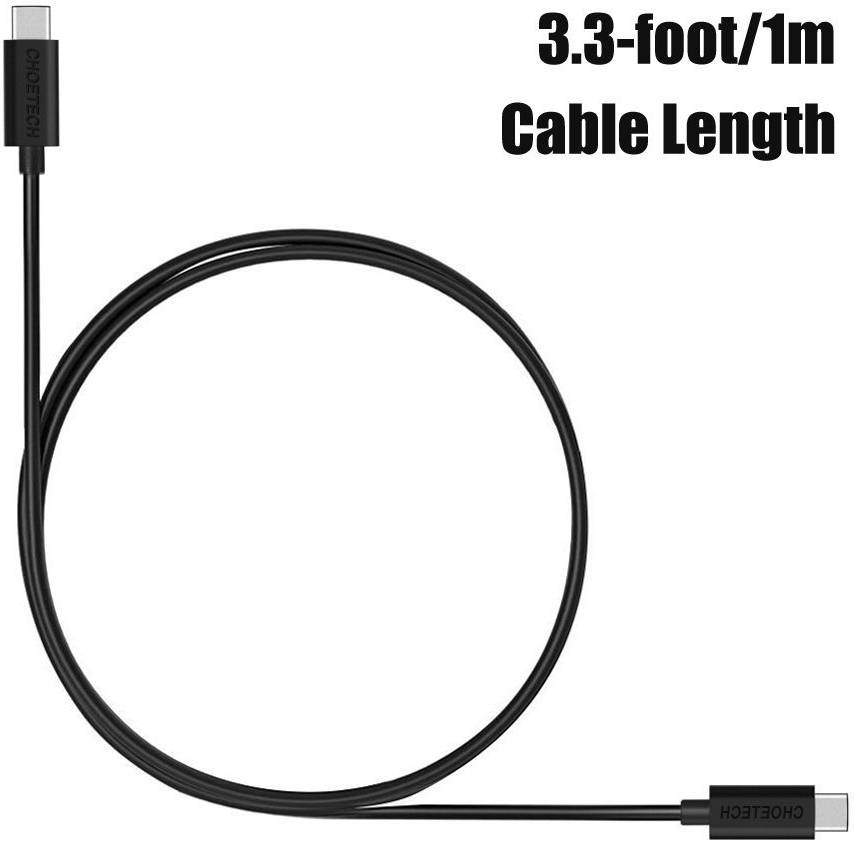 Choetech CC0002 3A USB-C to USB-C Cable 1m - Black