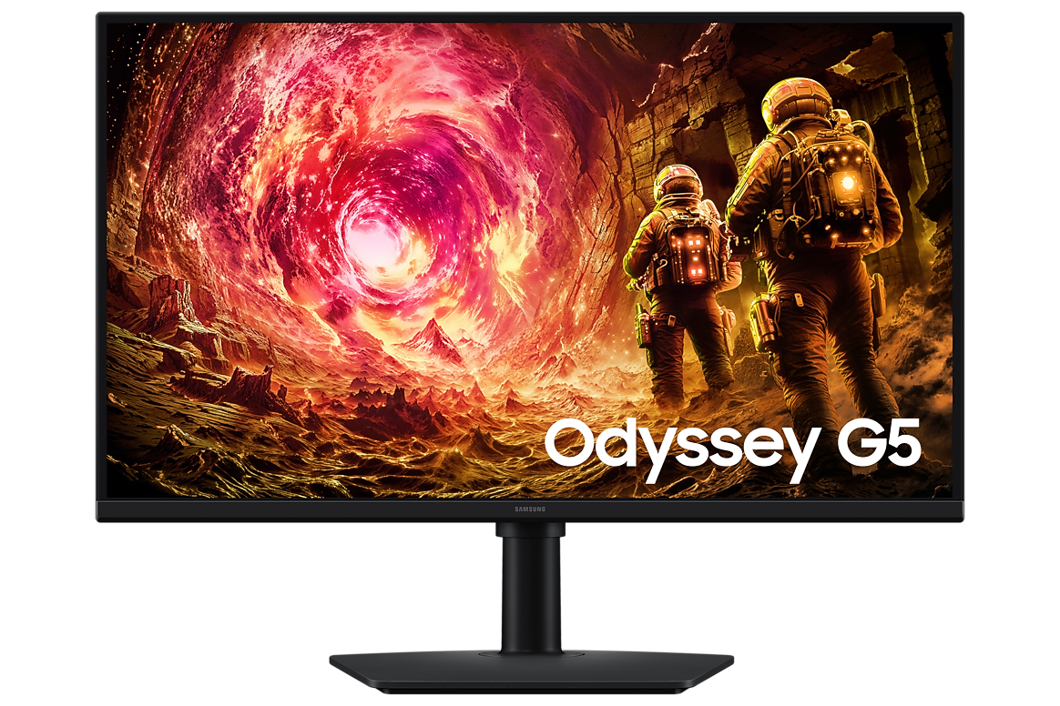 Samsung Odyssey G5 G50F 27" QHD (2,560 x 1,440), 180Hz Refresh Rate, 1ms Response Time, G-Sync Compatible, FreeSync, 2.0, IPS Flat Gaming Monitor - Black LS27FG502EMXUE