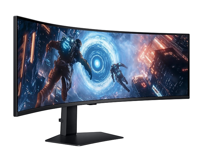 Samsung Odyssey G9 model G91F LS49FG910EMXUE, 49" Dual QHD 5,120 x 1,440, 144Hz Refresh rate, 1ms Response time, HDMI 2.1, FreeSync Premium Pro Compatible Curved Gaming Monitor