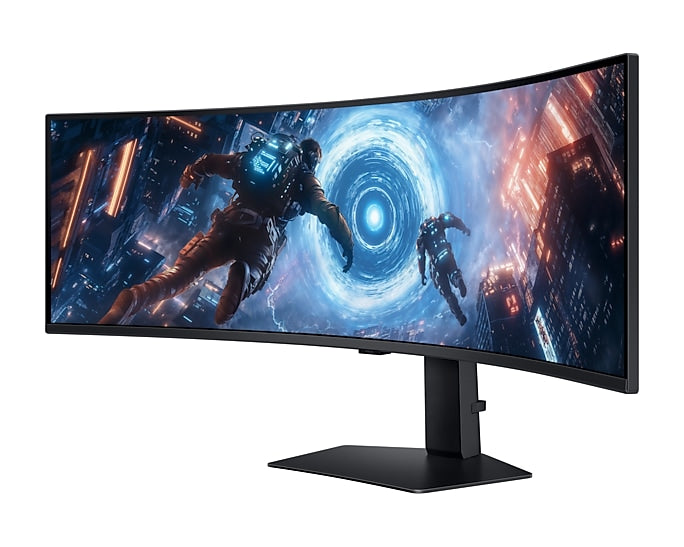 Samsung Odyssey G9 model G91F LS49FG910EMXUE, 49" Dual QHD 5,120 x 1,440, 144Hz Refresh rate, 1ms Response time, HDMI 2.1, FreeSync Premium Pro Compatible Curved Gaming Monitor
