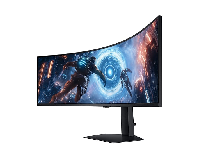 Samsung Odyssey G9 model G91F LS49FG910EMXUE, 49" Dual QHD 5,120 x 1,440, 144Hz Refresh rate, 1ms Response time, HDMI 2.1, FreeSync Premium Pro Compatible Curved Gaming Monitor