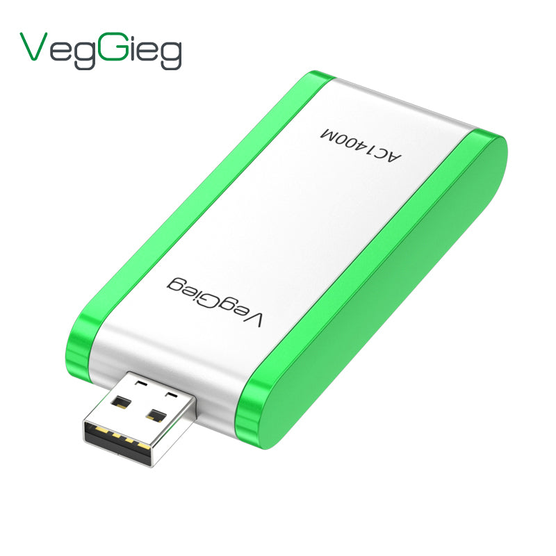VegGieg 1400 Mbps 2.4GHz/5GHz Dual Band Wireless Network Adapter Model V-K1400