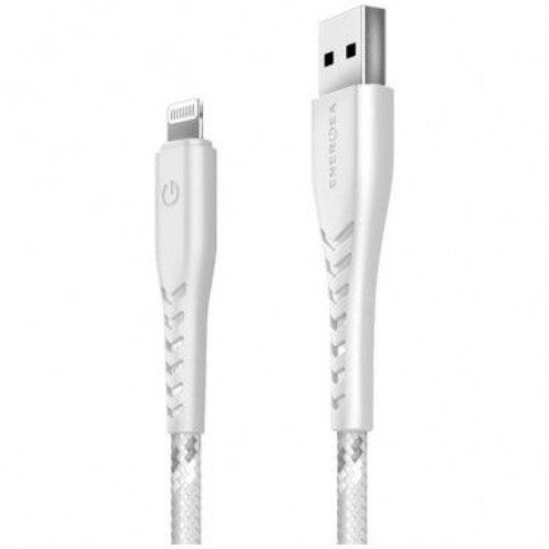 ENERGEA NYLOFLEX CABLE, CHARGE AND SYNC TOUGH LIGHTNING C89 MFI 1.5M – WHITE