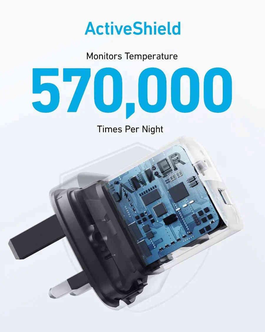 Anker 323 Charger with 322 USB-C to USB-C Cable (33W , 3ft) -Black B2331K11