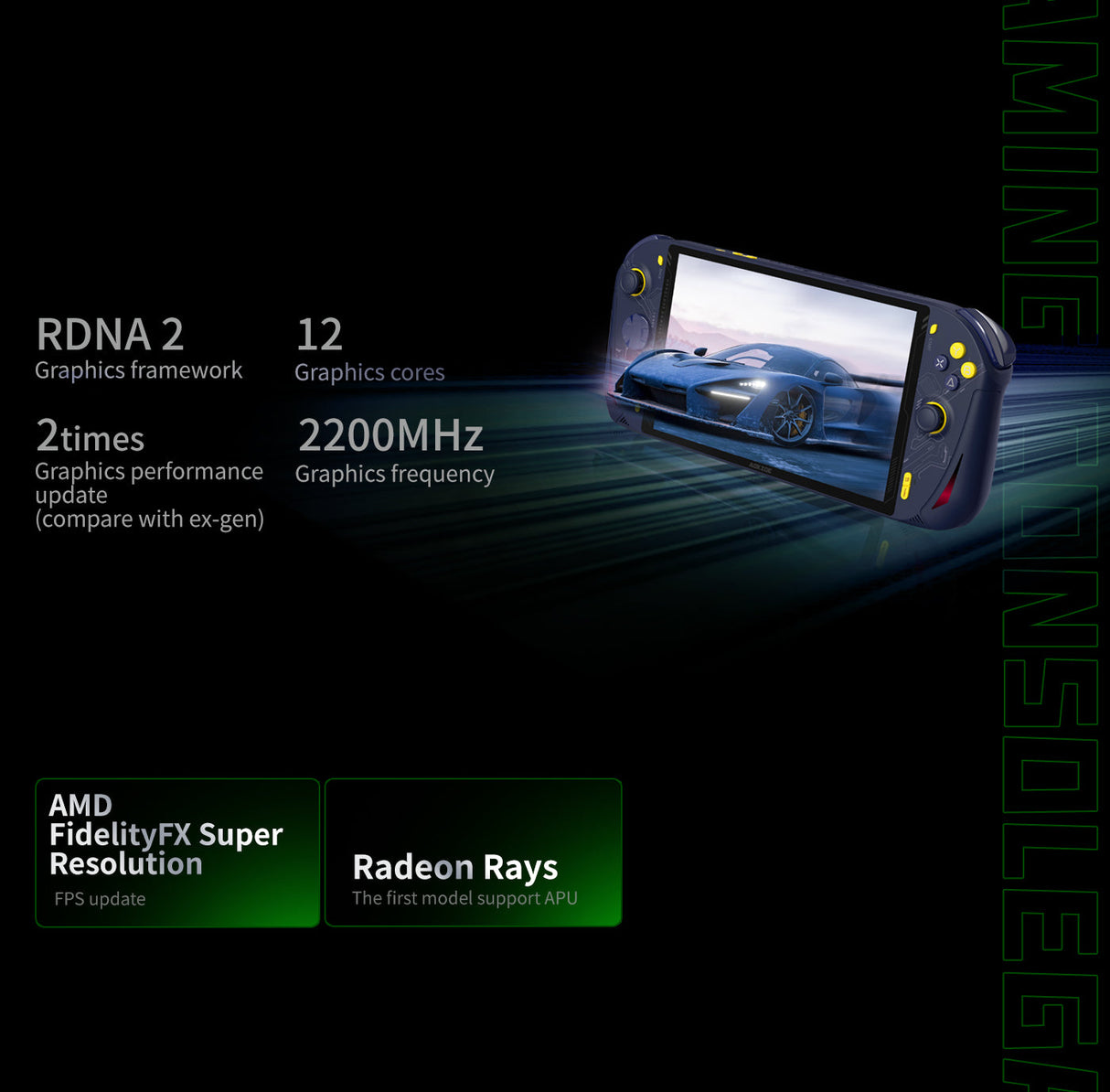 AOKZOE A1 Windows 11 Portable Pc Gaming Console ( 16 GB RAM , 512GB Memory ) - Quantum Blue