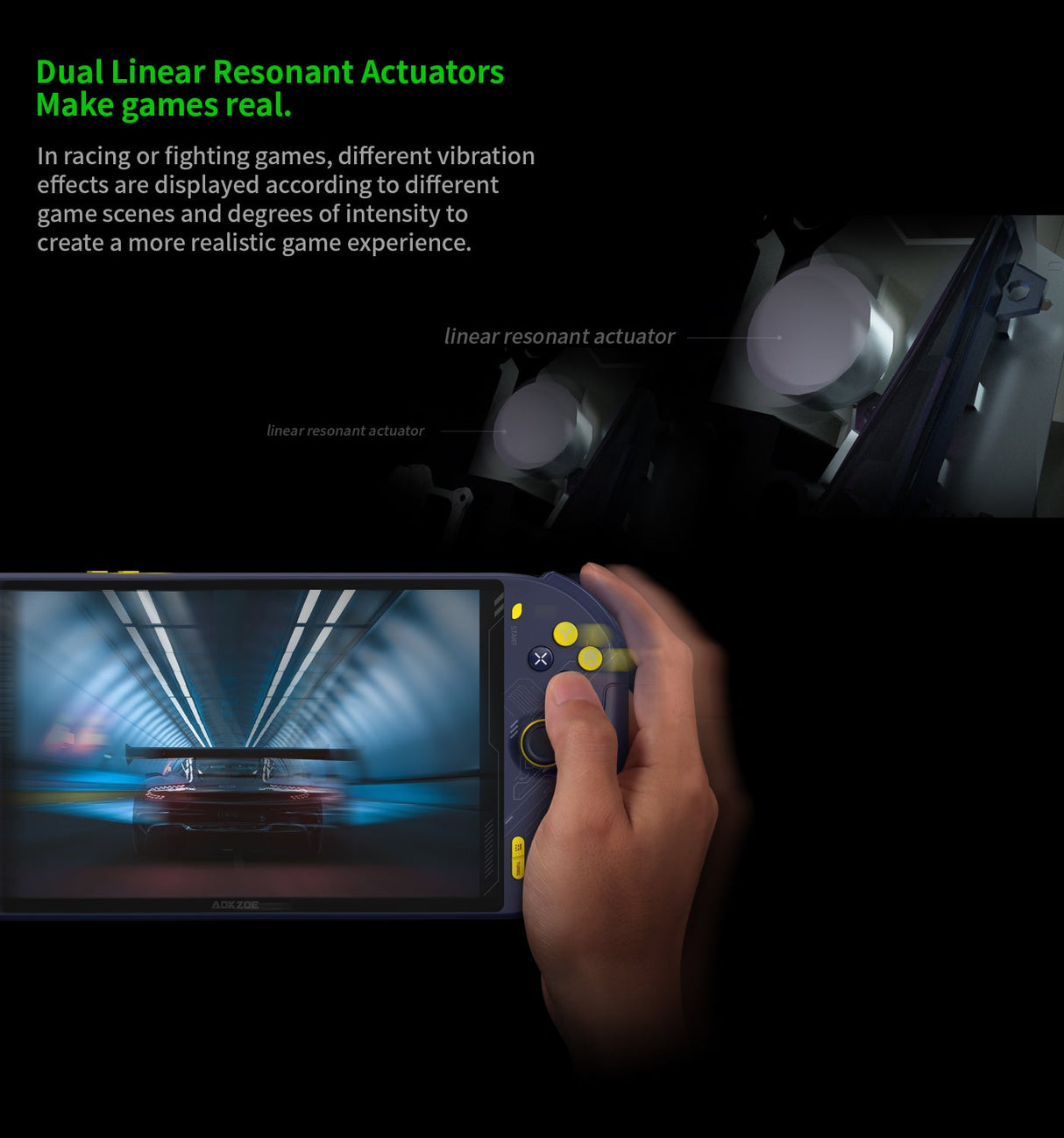 AOKZOE A1 Windows 11 Portable Pc Gaming Console ( 16 GB RAM , 512GB Memory ) - Quantum Blue