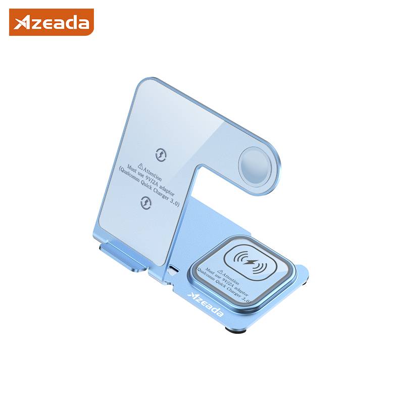 Azeada PD-W19 Metal 3 in 1 Wireless Charger Stand
