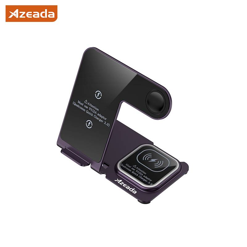 Azeada PD-W19 Metal 3 in 1 Wireless Charger Stand