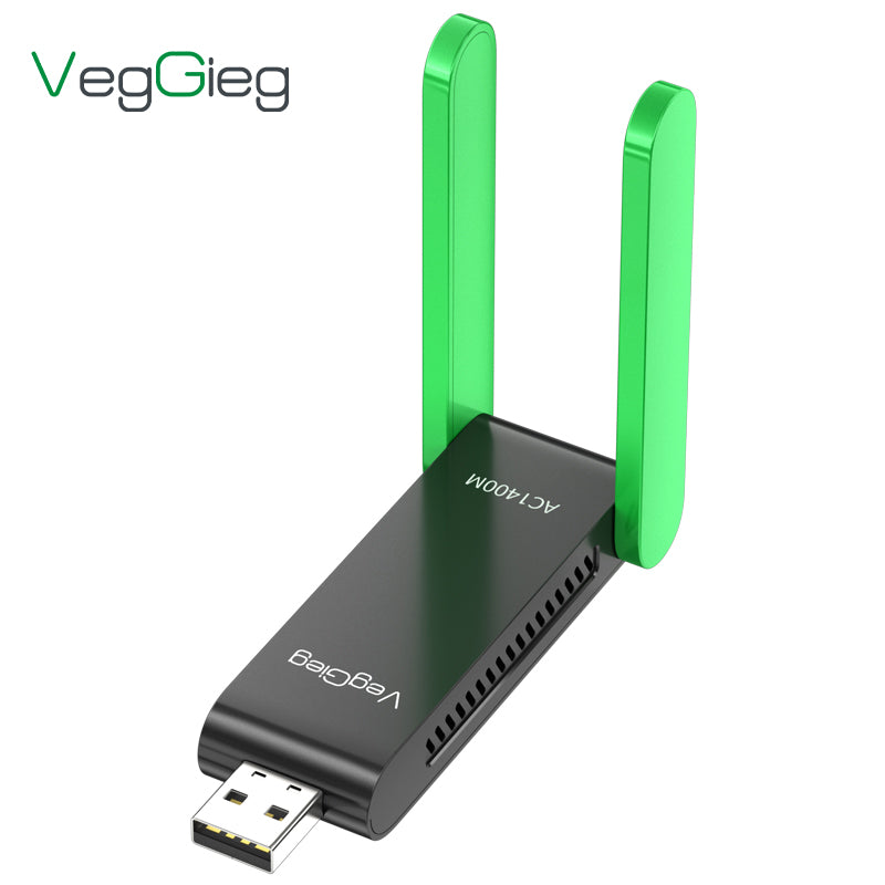 VegGieg 1400 Mbps 2.4GHz/5GHz Dual Band Wireless Network Adapter Model V-K1400