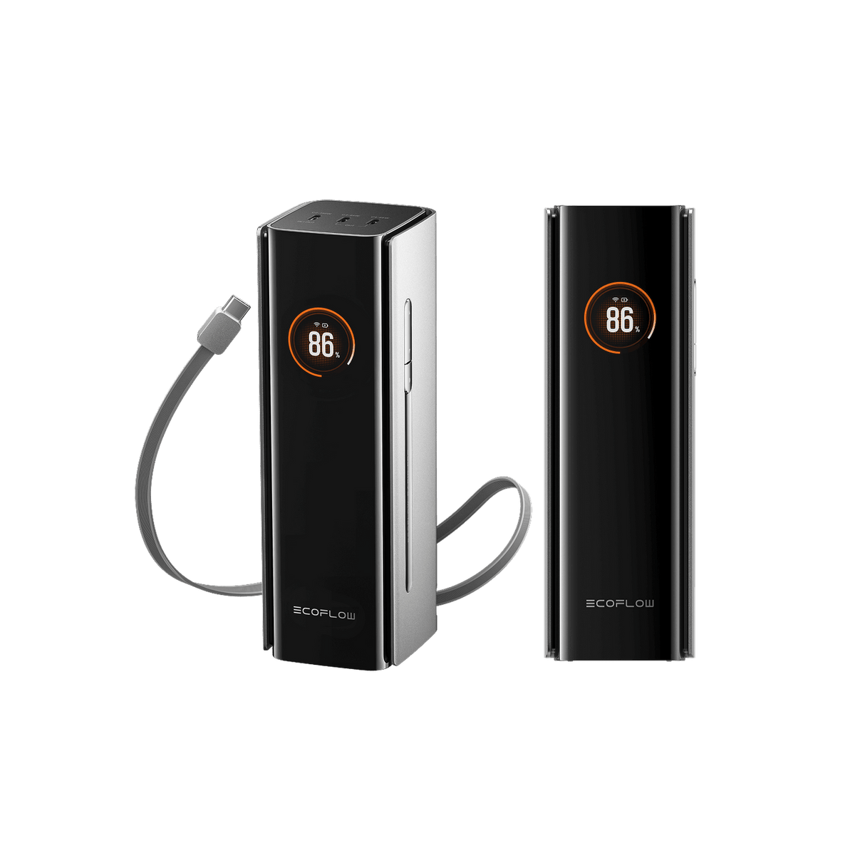 باور بانك إيكوفلو رابيد برو (27,650مللي أمبير، 300 واط، كابل مدمج 140 واط) – فضي