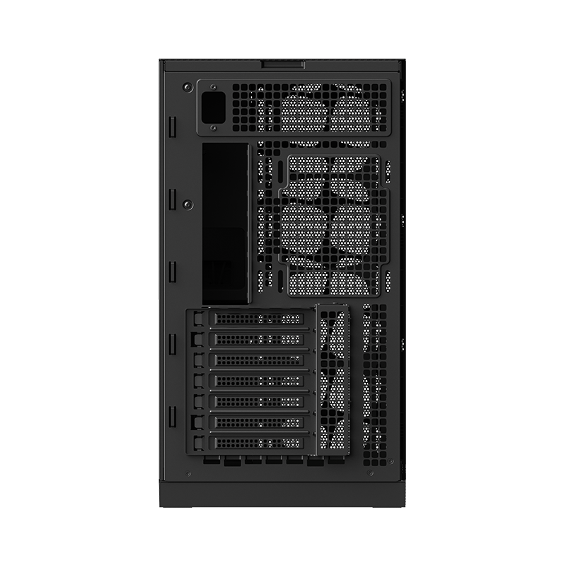 Geometric Future Model 5 Vent Mesh Mid Tower Case with 2503-140mm fan x5 - Black