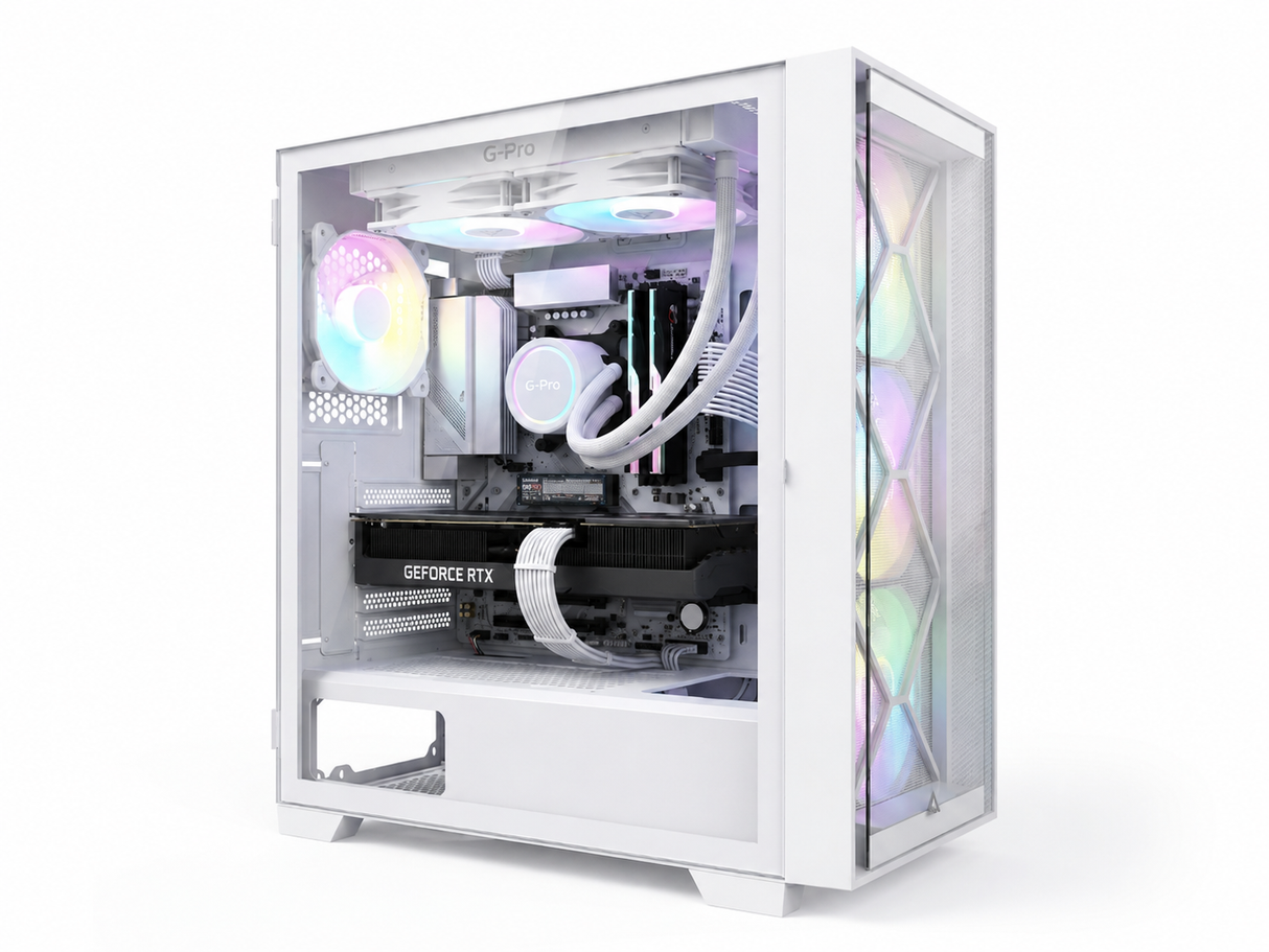 كمبيوتر العاب بمعالج AMD Ryzen 7 9700X، كرت شاشة RTX 5070 OC سعة 12GB، رام 32GB (2×16GB أسود)