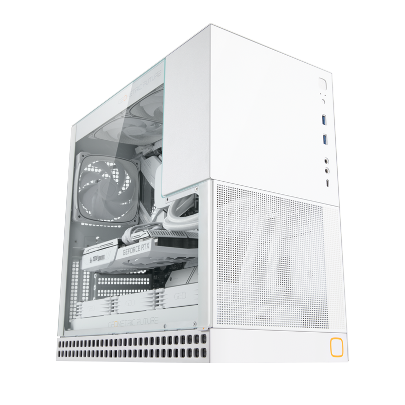 Geometric Future Model 4 King Arthur Compact 35L with enhanced flexibility ATX PC Case - White