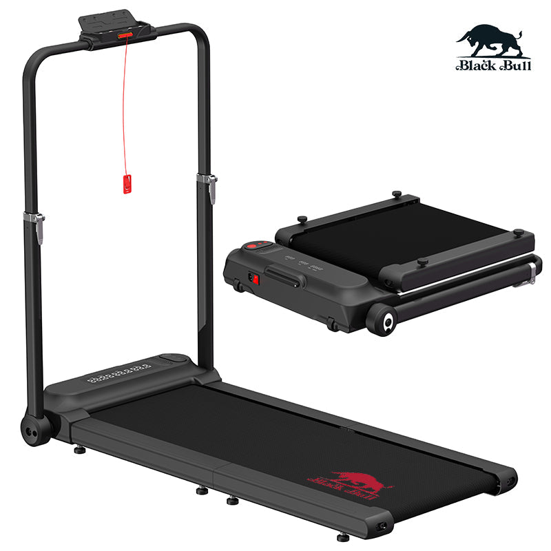 Black Bull Folding Treadmill with Bluetooth & App | 2HP Peak Motor, 1–10 km/h, 120kg Capacity