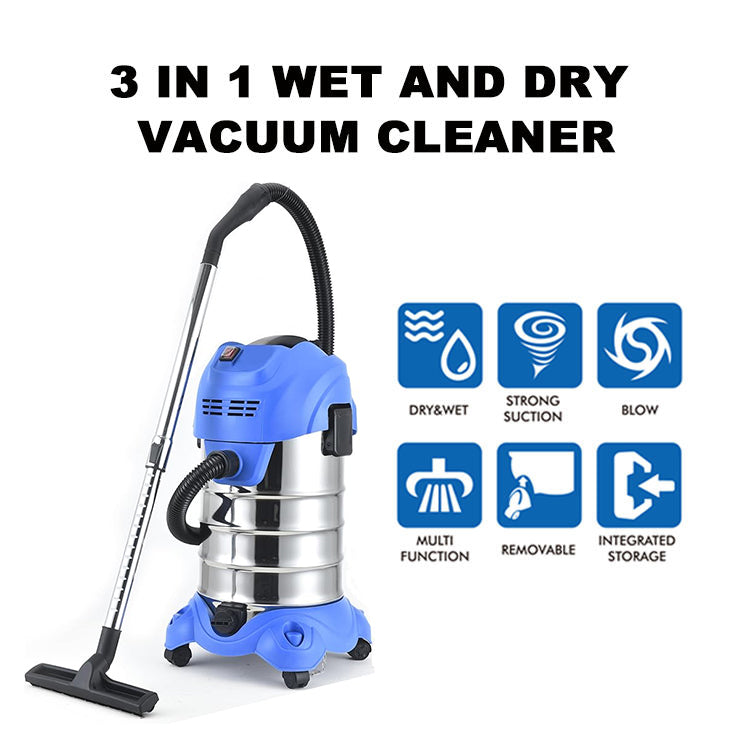 Puresweep Heavy Duty Wet & Dry Vacuum Cleaner with Steel Pipe & Large Capacity Tank – 2800W & 30 Litres