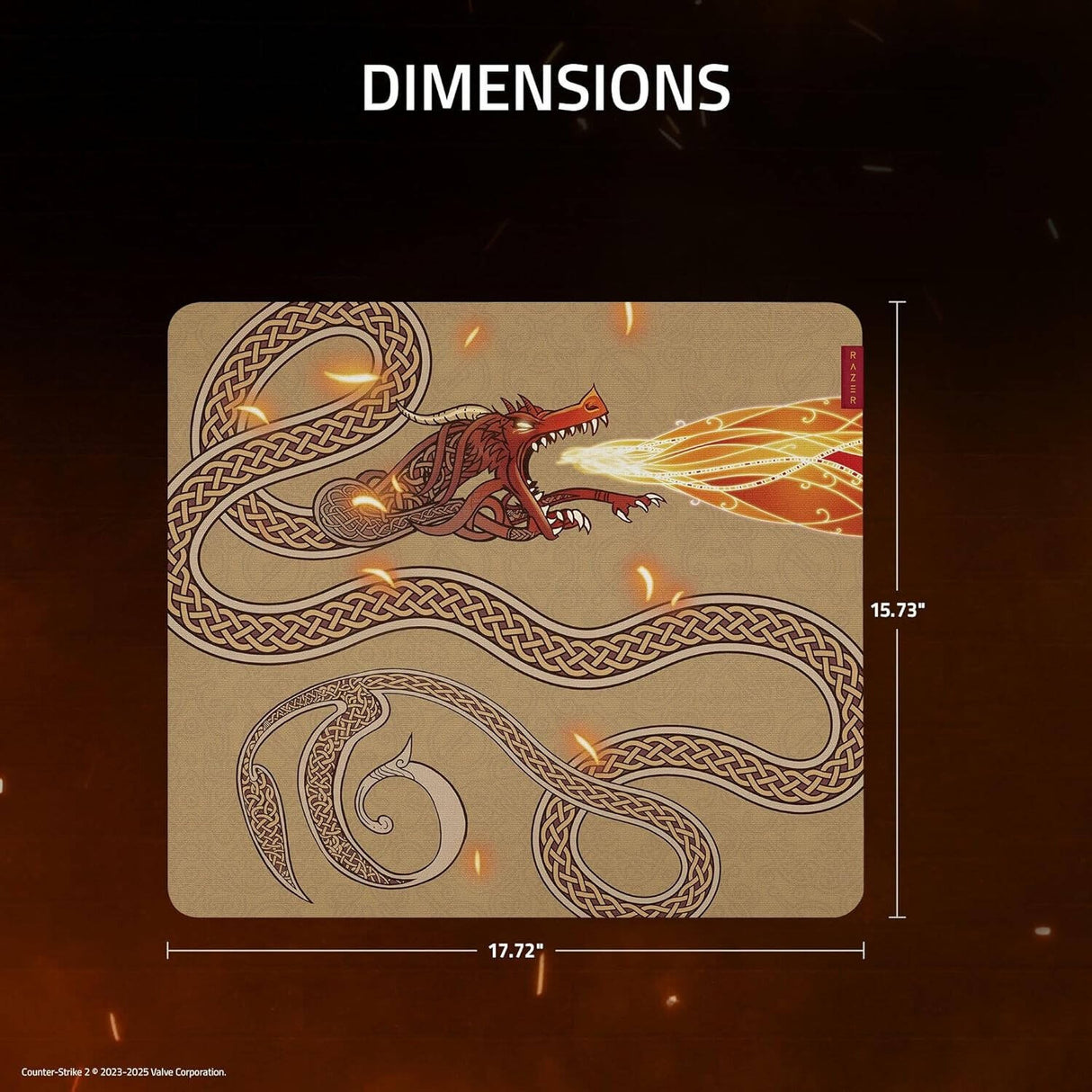 Razer Gigantus V2 Soft Gaming Mouse Mat Counter Strike 2 Edition - Large RZ02-03333300-R3M1