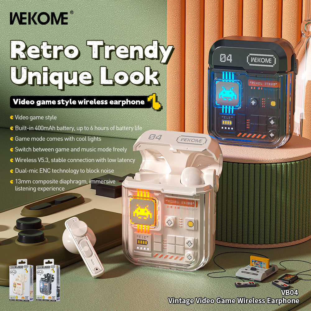 WEKOME VB04 Vintage Video Game Wireless Earphone