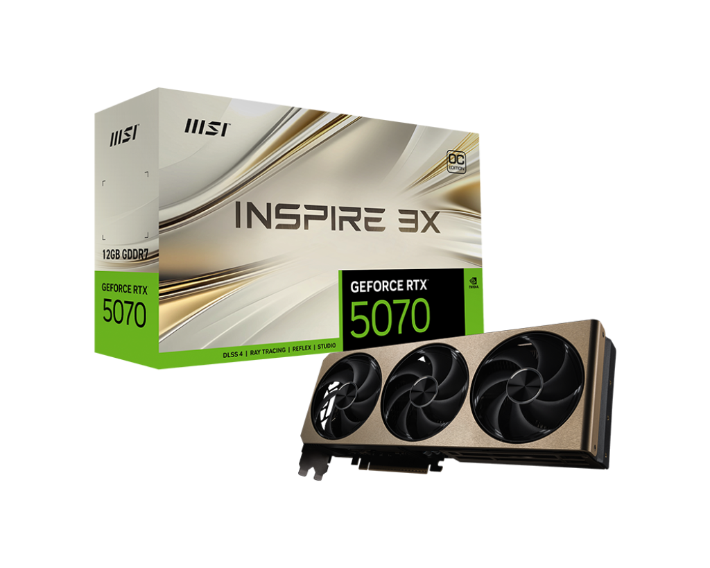 MSI GeForce RTX 5070 12GB GDDR7 Inspire 3X OC Gaming Graphic Card