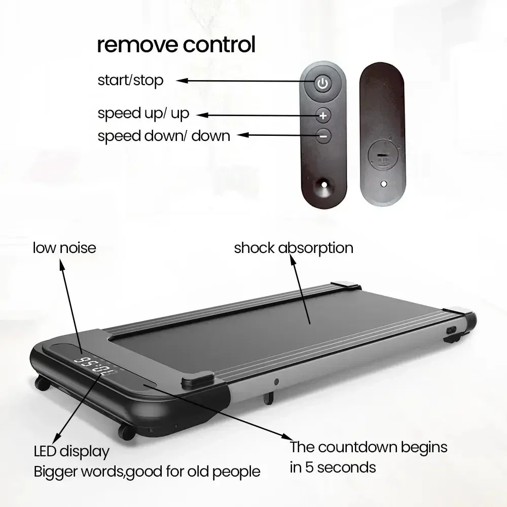 Black Bull Folding Walking Pad Speed 0.8-10 KM/H Small Compact Home Office with Remote Control & LED Display ,120 KG Weight Capacity UMWP103 - Pink