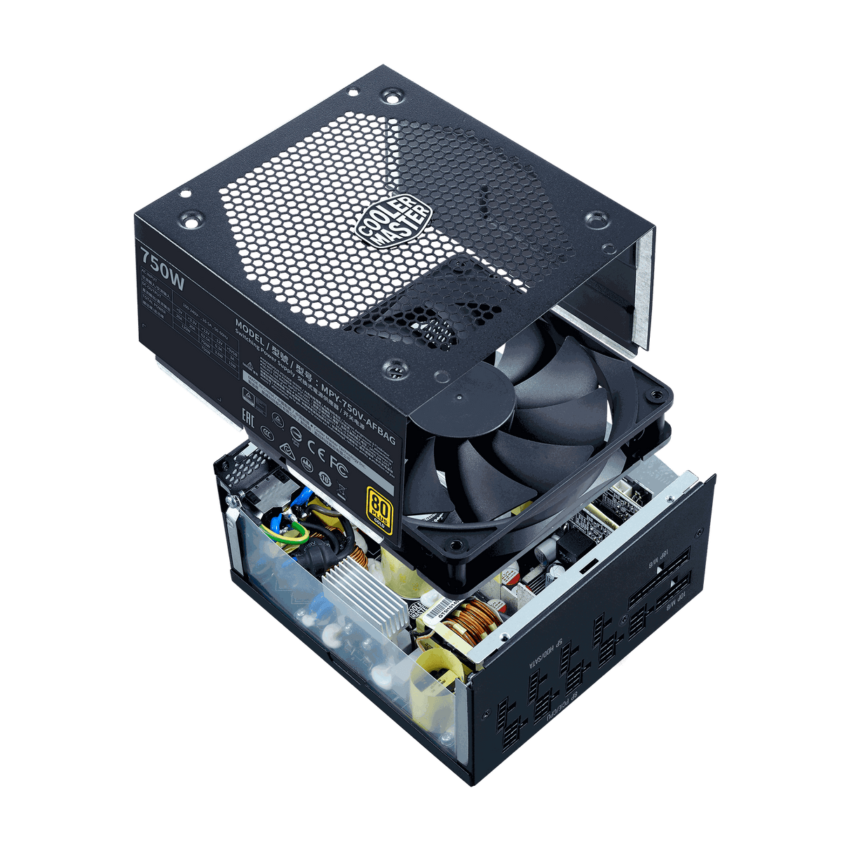 Cooler Master V750 Gold V2 750 Watt Full Modular Gaming Power Supply - Black