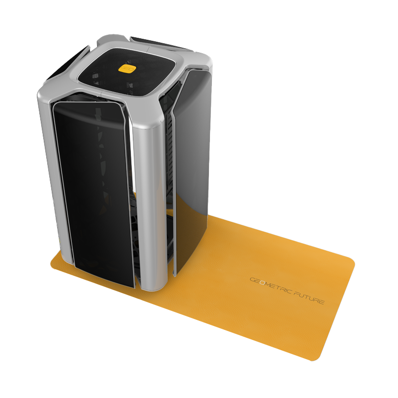 Geometric Future Model 2 Ark Mini Tower Glass Case - Gray