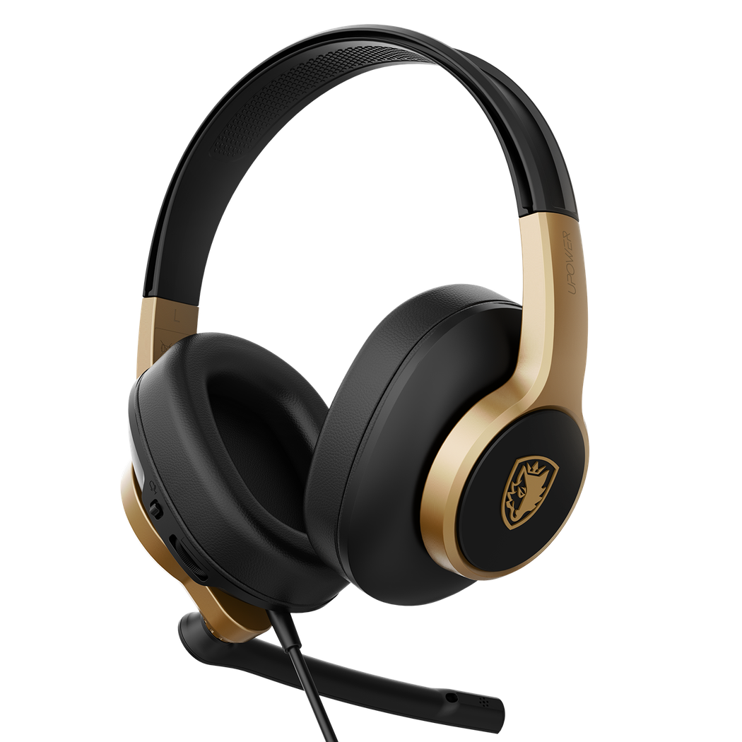 Sades Upower Wired Gaming Headset - Gold (SA-703)