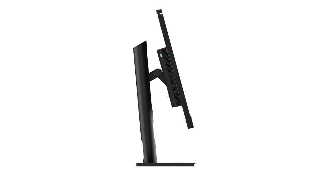 Lenovo ThinkVision T27hv-30 27" QHD VoIP USB-C Monitor USB Type-C +HDMI 2.1 + DP 1.4 + Dpout + Ethernet,Integrated Microphone Height Adjustment Pivot Stand - Raven Black, 3 yrs