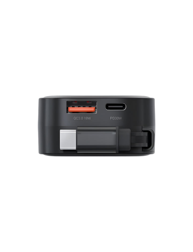 BAZIC GODRIVE LOOP 84, 1C1A CAR CHARGER WITH 75CM RETRACTABLE USB-C CABLE - BLACK