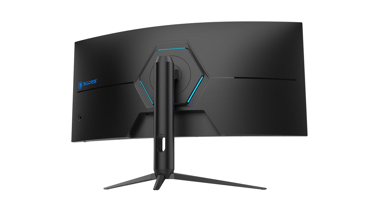 SADES GL-Shark SA-C01Q34, 34" QHD, 180Hz, 0.5ms, HDMI 2.1 Curved Gaming Monitor - Black