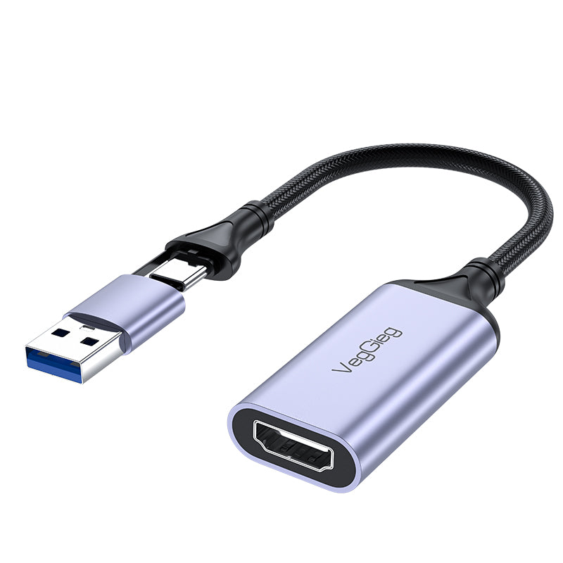 VegGieg USB/Type-C 3.0 2 In 1 1080P 60Hz HDMI Video Capture Card Model V-Z632
