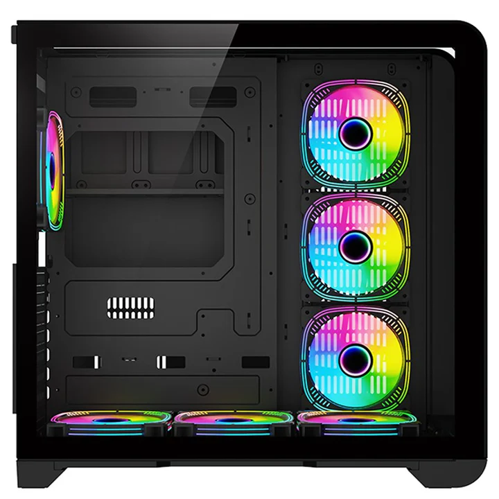 GAMEON INFINITY Series ARGB ATX Mid Tower Gaming PC Case - Black (7 ARGB Fans Included)