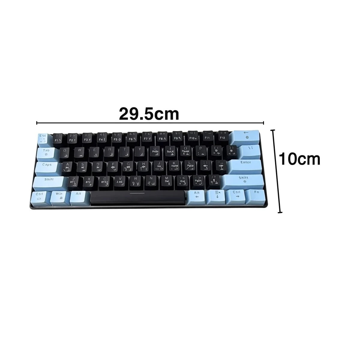 SKYLiON RGB Wireless Mechanical Keyboard (61-Key)Balck & Blue